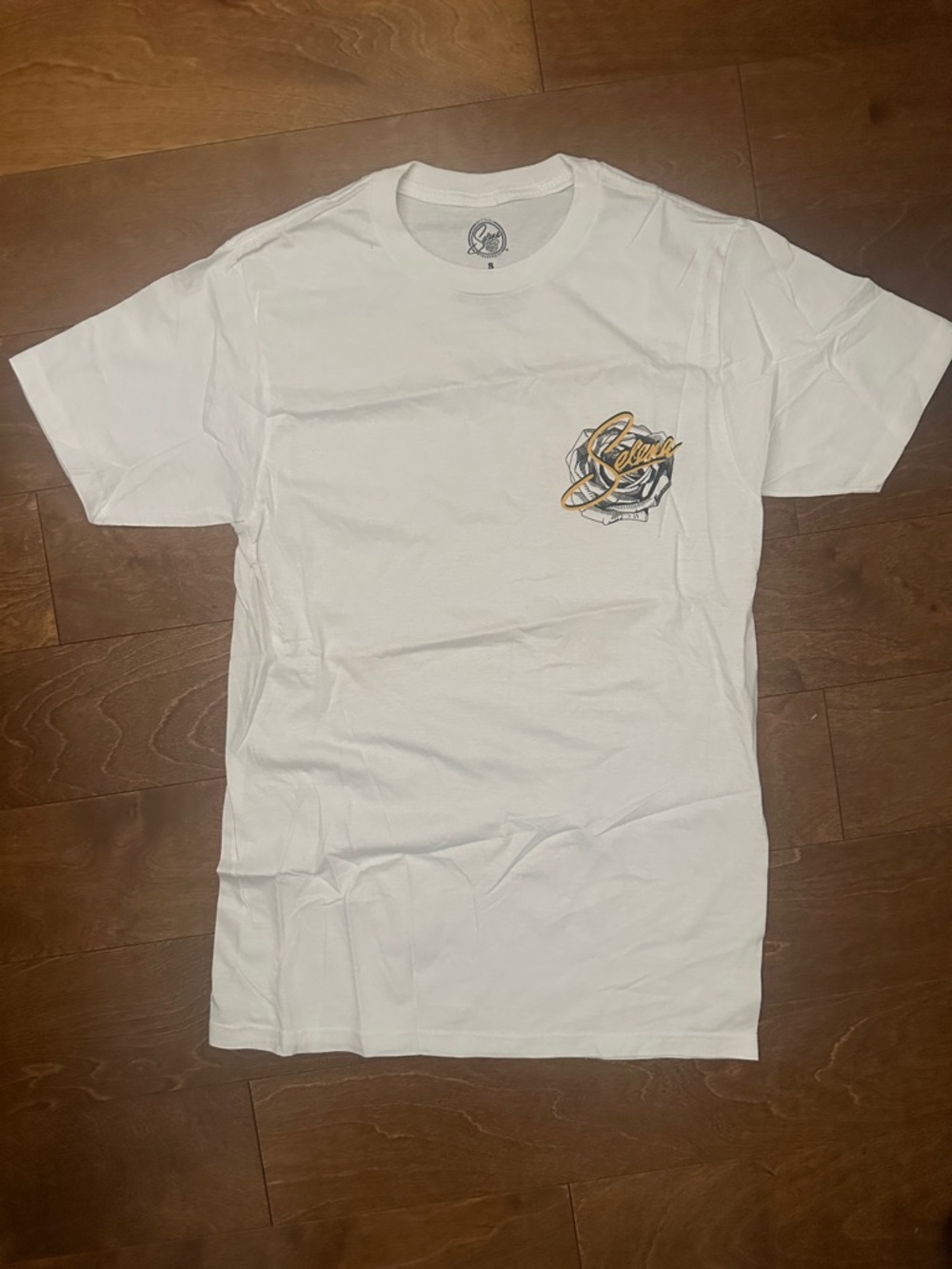 Men's White Short-Sleeve Graphic Pocket T-Shirt